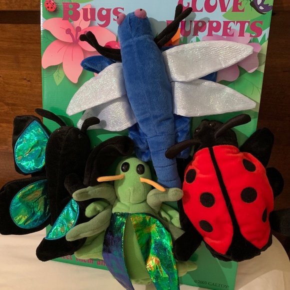 Caltoy Bugs Glove Puppets Set - Dragonfly, butterfly, grasshopper+ ladybug - Picture 8 of 8